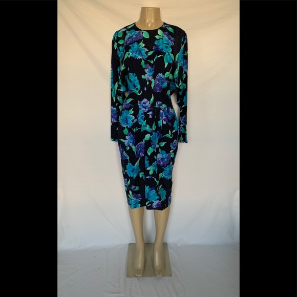 VTG April Rain Size 10 Floral Print Dress - Picture 1 of 8